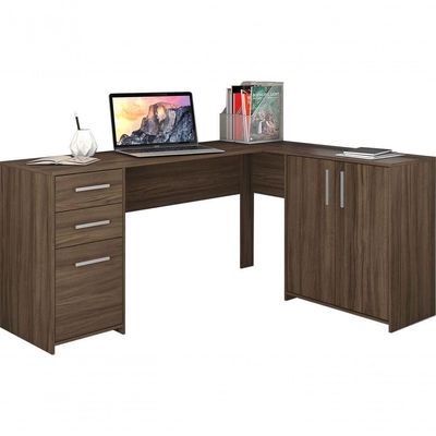Mesa Para Computador Office Nt 2005 Nogal - Notável