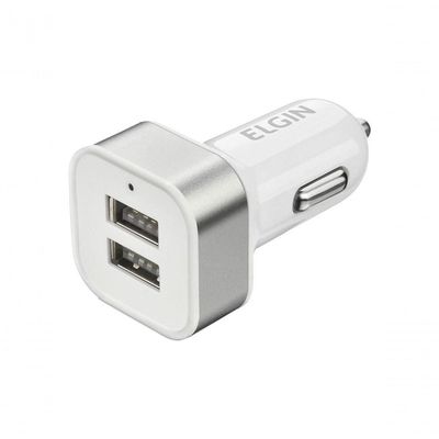 Carregador Veicular Automotivo 12v Com 2 Saídas Usb 5v 2.1a