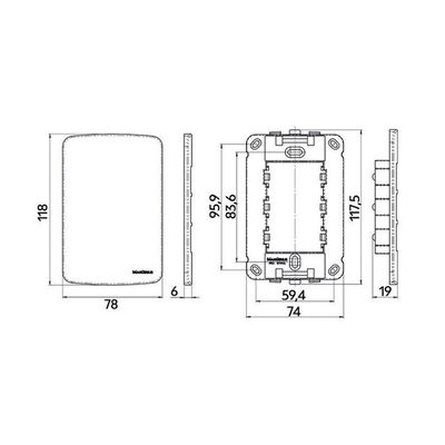 Interruptor Bipolar Simples Margirius B3 10a Com Placa 4x2 Branco
