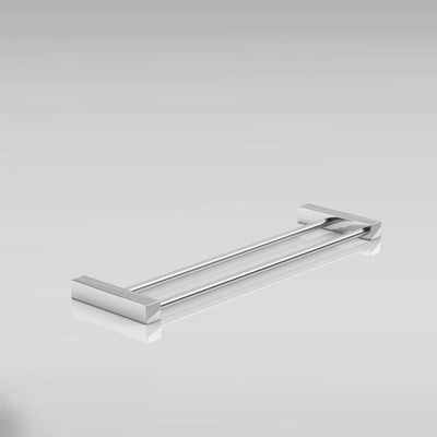 Porta Toalha Toalheiro Duplo Para Banheiro Escovado Troia 30cm