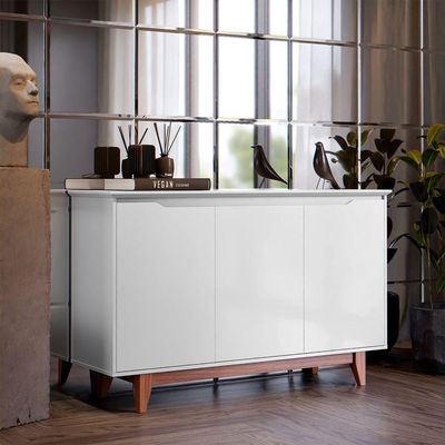 Buffet 3 Portas Flow Branco