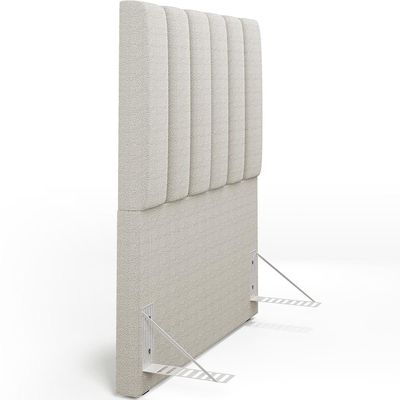 Cabeceira Cama Box Solteiro 100 cm Dália W01 Bouclê Creme - Lyam Decor
