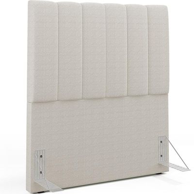 Cabeceira Cama Box Solteiro 100 cm Dália W01 Bouclê Creme - Lyam Decor