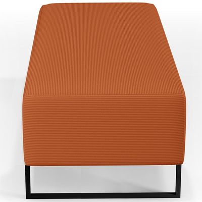 Puff Decorativo Sala de Estar Bali W01 Base Ferro 120x50 cm Tecido Terracota - Lyam Decor