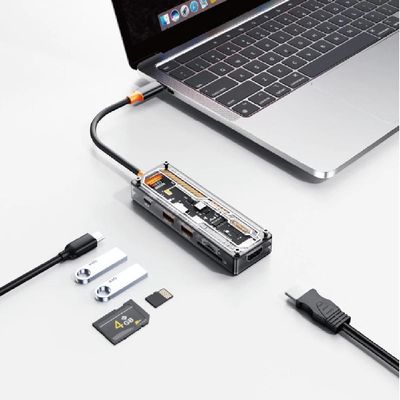 Hub Adaptador Type C + PD 3.0 + Hdmi 4K + Leitor de Cartão  Windows/Mac