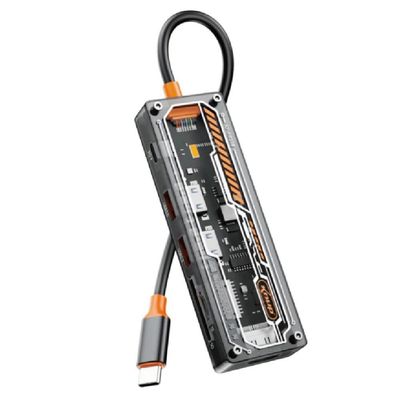 Hub Adaptador Type C + PD 3.0 + Hdmi 4K + Leitor de Cartão  Windows/Mac
