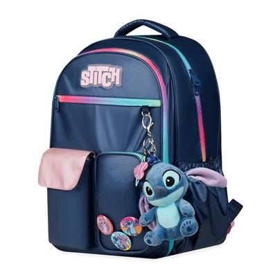Mochila Escolar Feminina Stitch Azul U / Azul