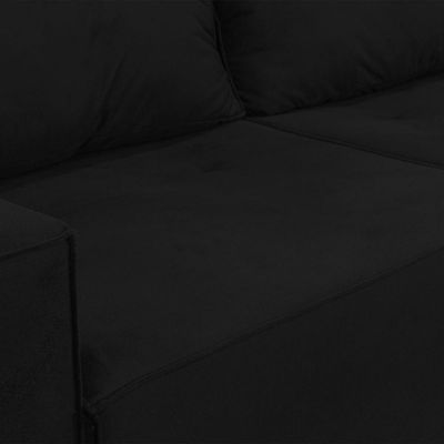 Sofá 1,80 Moderno 2 Lugares Confortável Onix Preto