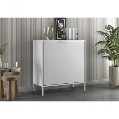 Balcão Alto Multiúso Itatiaia Smart - 2 Portas - Branco Matte
