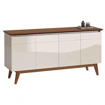 Buffet Classic Off White Com Freijó - Imcal Móveis