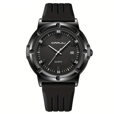 Relógio Analógico De Quartzo Com Pulseira Em Silicone Design Esportivo Branco