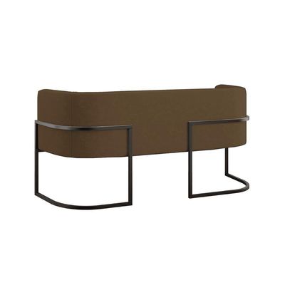 Kit Sofá 2 Lugares + 2 Poltronas Para Recepção Balaqui Marrom