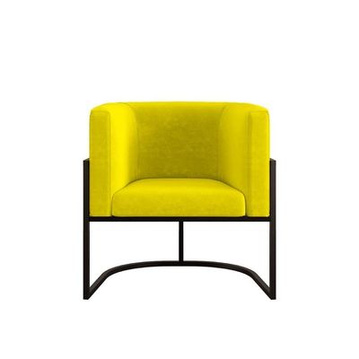 Kit Sofá 2 Lugares + 2 Poltronas Para Recepção Balaqui Amarelo