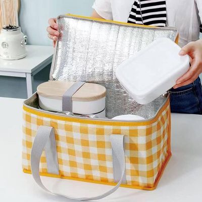Bolsa Termica Portatil 12l Cesta Dobravel Bolsa Cooler Saco Piquinique Impermeavel Ecologica Viagem Camping