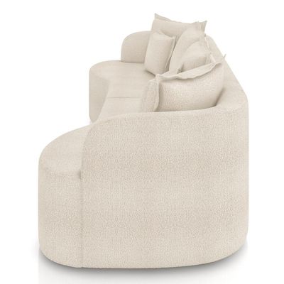 Sofá 4 Lugares Orgânico Sala De Estar Living 290cm Ekos K01 Bouclê Cru - Lyam Decor