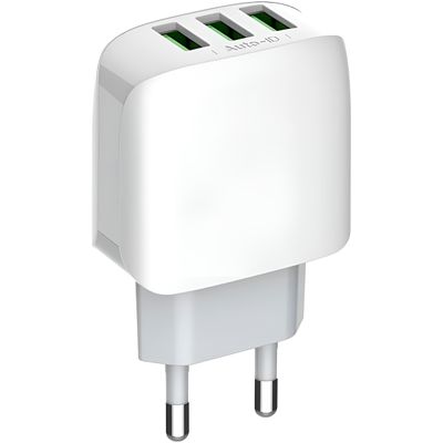 Adaptador Carregador Tomada Três Saídas Turbo 3.1A Cabo IOS