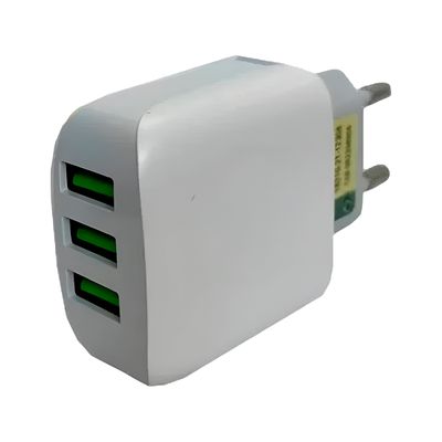 Adaptador Carregador Tomada Três Saídas Turbo 3.1A Cabo IOS