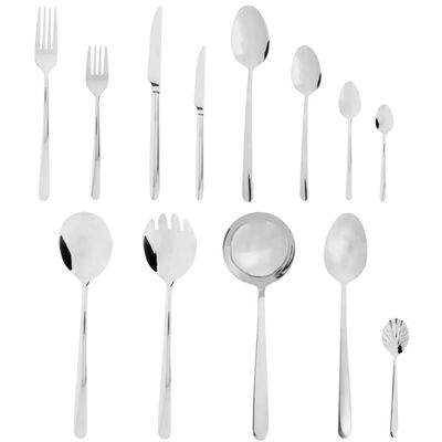 Faqueiro Viena 101 Peças em Aço Inox Wolff Jogo de Talheres e Utensílios Mesa Posta 12 Pessoas