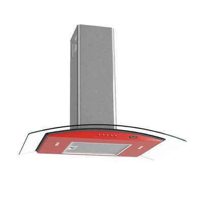 Coifa Terim de Parede Clean Vidro Curvo Vermelha Kroma 75cm Vermelho Kroma 110V