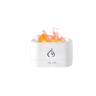 Aromatizador Umidificador Difusor Ultrassônico Chamas - Relaxamento, Aromaterapia e Ambiente Aconchegante | Cor:Preto