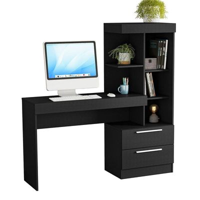 Mesa Office Linea Preto - Móveisaqui