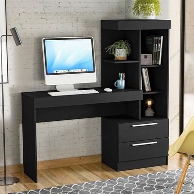 Mesa Office Linea Preto - Móveisaqui