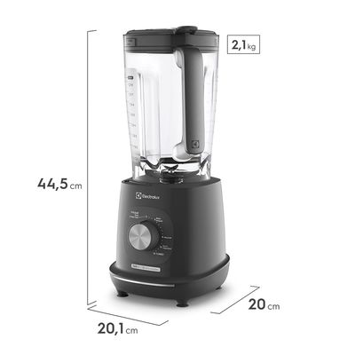 Liquidificador Electrolux 1500W 3.2L Efficient TriForce 15 Velocidades Cinza (EBL1500) 127V