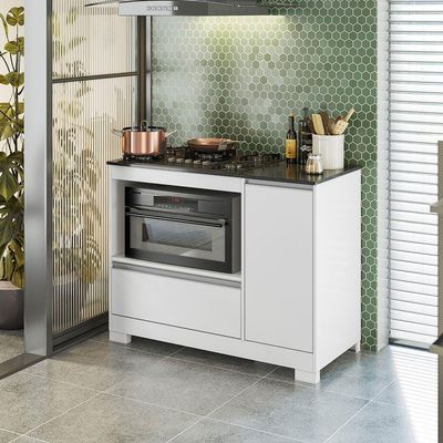 Balcão Cooktop Nt 3050 Branco Com Granito - Notável
