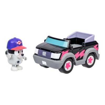 Mini Veículo Bluey com Boneco Colecionável - Carro de Pizza