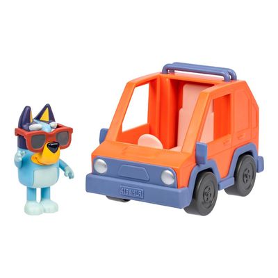 Mini Veículo Bluey com Boneco Colecionável - Carro 4x4