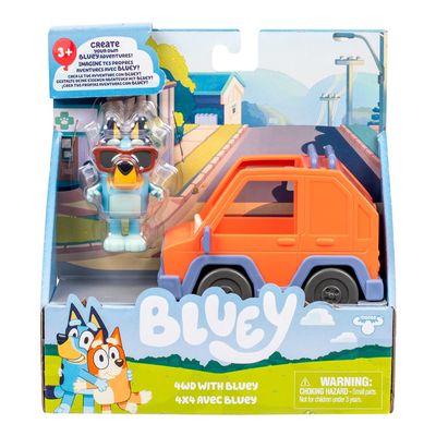 Mini Veículo Bluey com Boneco Colecionável - Carro 4x4