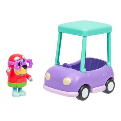 Mini Veículo Bluey com Boneco Colecionável - Carro da Vovó