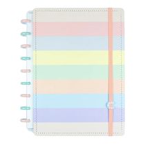 CADERNO MEDIO ARCO IRIS PASTEL CADERNO INTELIGENTE