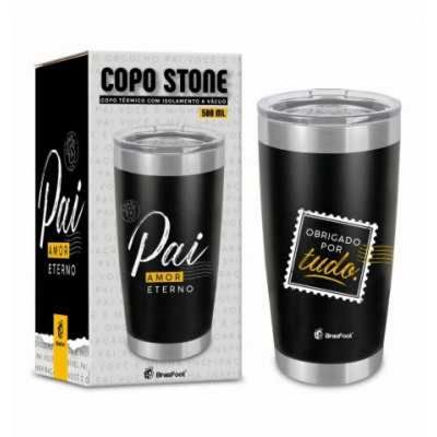 COPO TERMICO STONE PAI AMOR ETERNO BRASFOOT