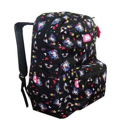 MOCHILA ESCOLAR UNICORNIO PRETO VOZZ