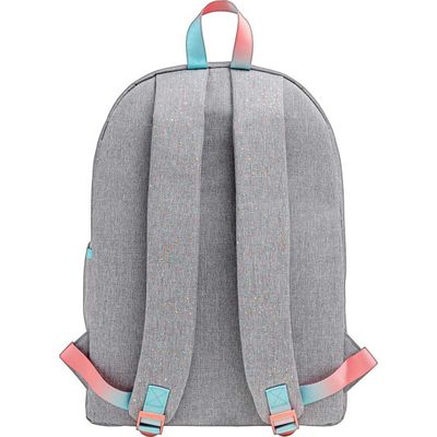 MOCHILA ACADEMIE DOTS CINZA FRASE TILIBRA