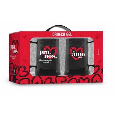 CANECA GEL 300ML C/2 PRA NOS AMOR DO MUNDO BRASFOOT