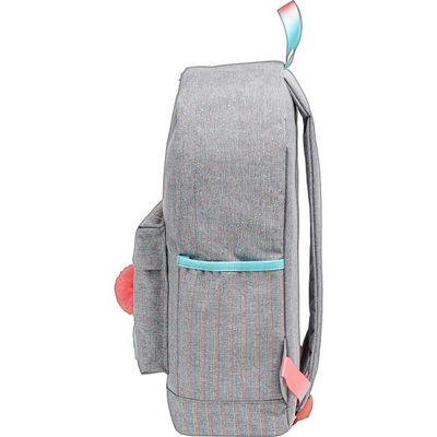 MOCHILA ACADEMIE DOTS CINZA FRASE TILIBRA