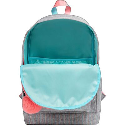 MOCHILA ACADEMIE DOTS CINZA FRASE TILIBRA