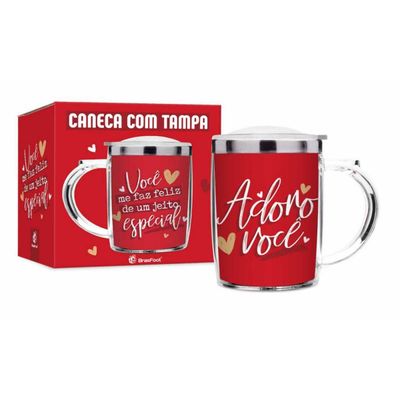 CANECA PLASTICO INOX SW ADORO VOCE BRASFOOT