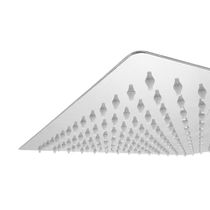Chuveiro Ducha Quadrado Aquecimento Solar Ou Gás Metal Inox Cromado Articulável Com Braço 30x30cm