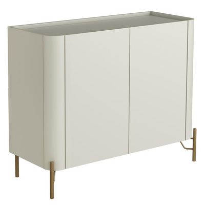 Buffet Para Sala de Jantar 2 Portas 1 Gaveta Pés Industrial Dourado Naim I03 Luna - Lyam