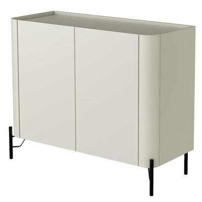 Buffet Para Sala de Jantar 2 Portas 1 Gaveta Pés Industrial Preto Naim I03 Luna - Lyam