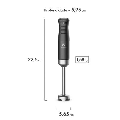 Mixer 3 em 1 Electrolux Preto 700W Expert com Haste em Inox e Tecnologia TruFlow Power System (IBP70) 127V