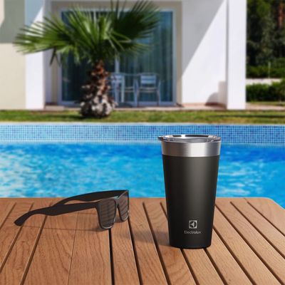 Copo Térmico Electrolux 560ml Preto Sense com Tampa Hermetica Não se aplica