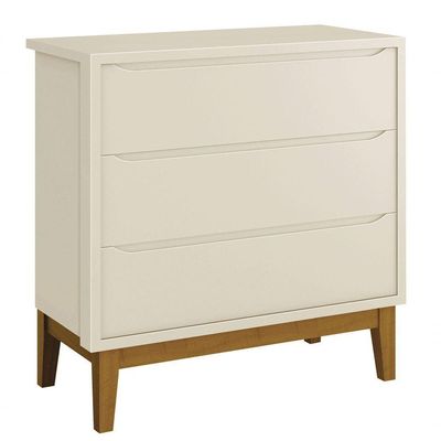 Jogo De Quarto Para Bebê Completo 2 Portas Classic New Areia Fosco Com Madeira - Moveisaqui