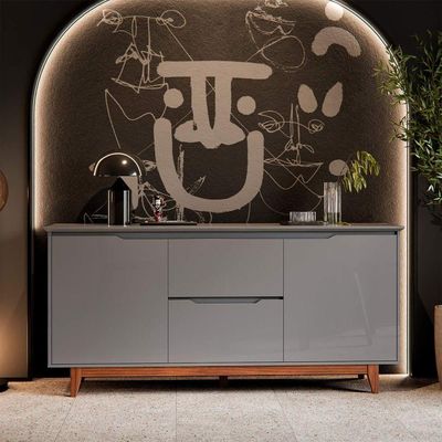 Buffet 2 Portas Flow Cinza