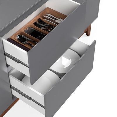 Buffet 2 Portas Flow Cinza