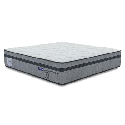 Colchão Queen Probel Molas Ensacadas Euro In 158x198x30cm Guarda Costas Stone Branco/cinza Branco / Cinza