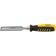 Formão Chanfrado 1" 25,4mm Vonder Aço Carbono Cabo Emborrachado Anatômico Pvc 260mm Entalhe Madeira